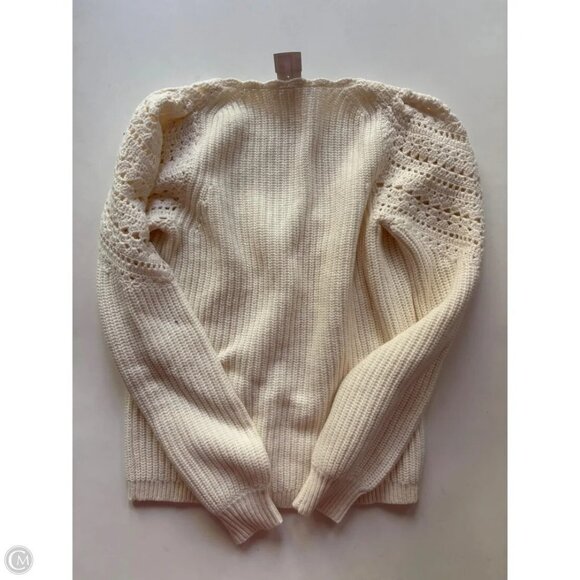 SÉZANE Moira Wool-Blend Knit Jumper Ecru Small Coastal - Picture 6 of 13